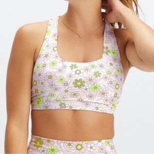 Fabletics XL Kessler Medium-Impact Sports Bra NWT Retro Floral/Pixie